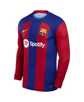 Men's Nike Robert Lewandowski Royal Barcelona 2023/24 Home Replica Long Sleeve Jersey