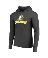 Men's Concepts Sport Green, Heather Charcoal Oregon Ducks Meter Long Sleeve Hoodie T-shirt and Jogger Pajama Set