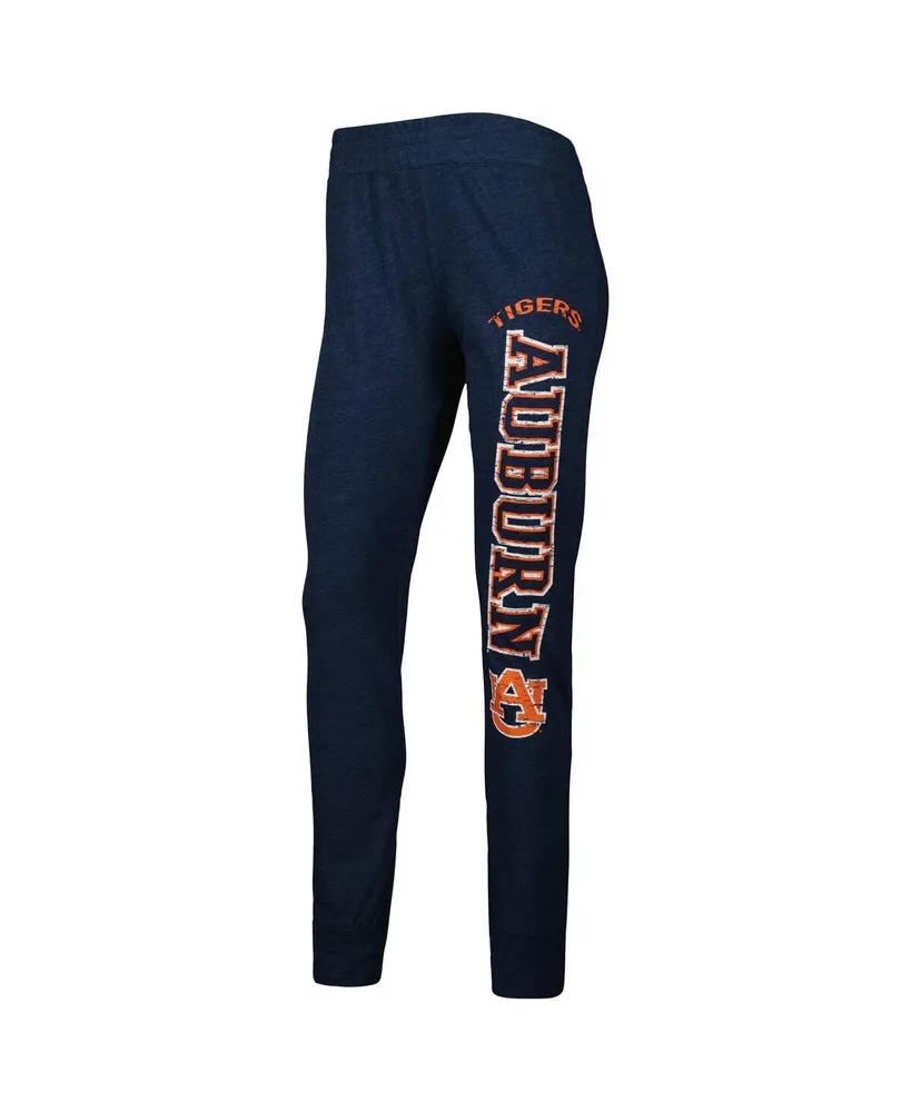 Women's Concepts Sport Navy Distressed Auburn Tigers Long Sleeve Hoodie T-shirt and Pants Sleep Set