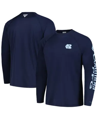 Men's Columbia Blue North Carolina Tar Heels Terminal Tackle Omni-Shade Raglan Long Sleeve T-shirt