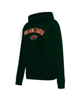 Women's Pro Standard Green Minnesota Wild Classic Chenille Pullover Hoodie