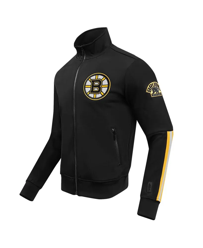 Men's Pro Standard Black Boston Bruins Classic Chenille Full-Zip Track Jacket