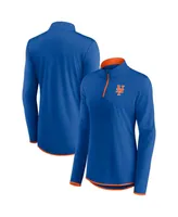 Women's Fanatics Royal New York Mets Corner Quarter-Zip Top