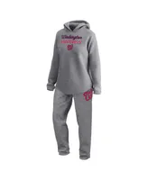 Women's Fanatics Gray Washington Nationals Legacy Pullover Hoodie and Sweatpants Set