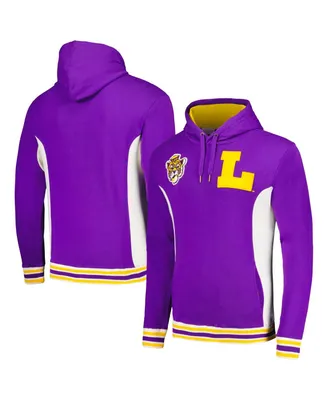 Men's Mitchell & Ness Purple Lsu Tigers Team Legacy French Terry Pullover Hoodie