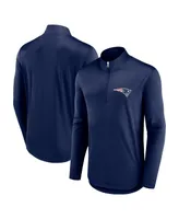 Men's Fanatics Navy New England Patriots Quarterback Quarter-Zip Top