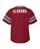 Infant Boys and Girls Crimson Alabama Crimson Tide Two-Piece Red Zone Jersey and Pants Set