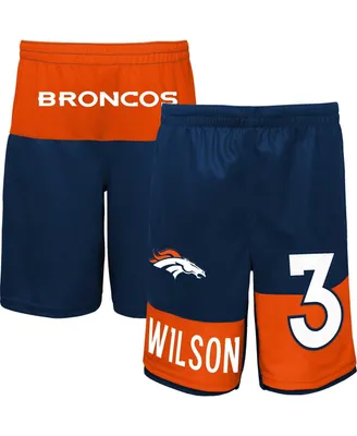 Big Boys Russell Wilson Navy Denver Broncos Player Name and Number Shorts
