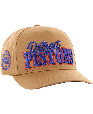 Men's '47 Brand Tan Detroit Pistons Barnes Hitch Adjustable Hat