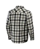 Men's Darius Rucker Collection by Fanatics Black San Diego Padres Plaid Flannel Button-Up Shirt