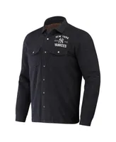 Men's Darius Rucker Collection by Fanatics Black New York Yankees Ringstop Full-Snap Shacket