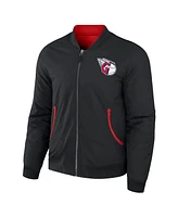 Men's Darius Rucker Collection by Fanatics Black, Red Cleveland Guardians Reversible Full-Zip Bomber Jacket