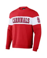 Men's Darius Rucker Collection by Fanatics Red St. Louis Cardinals Stripe Pullover Sweatshirt