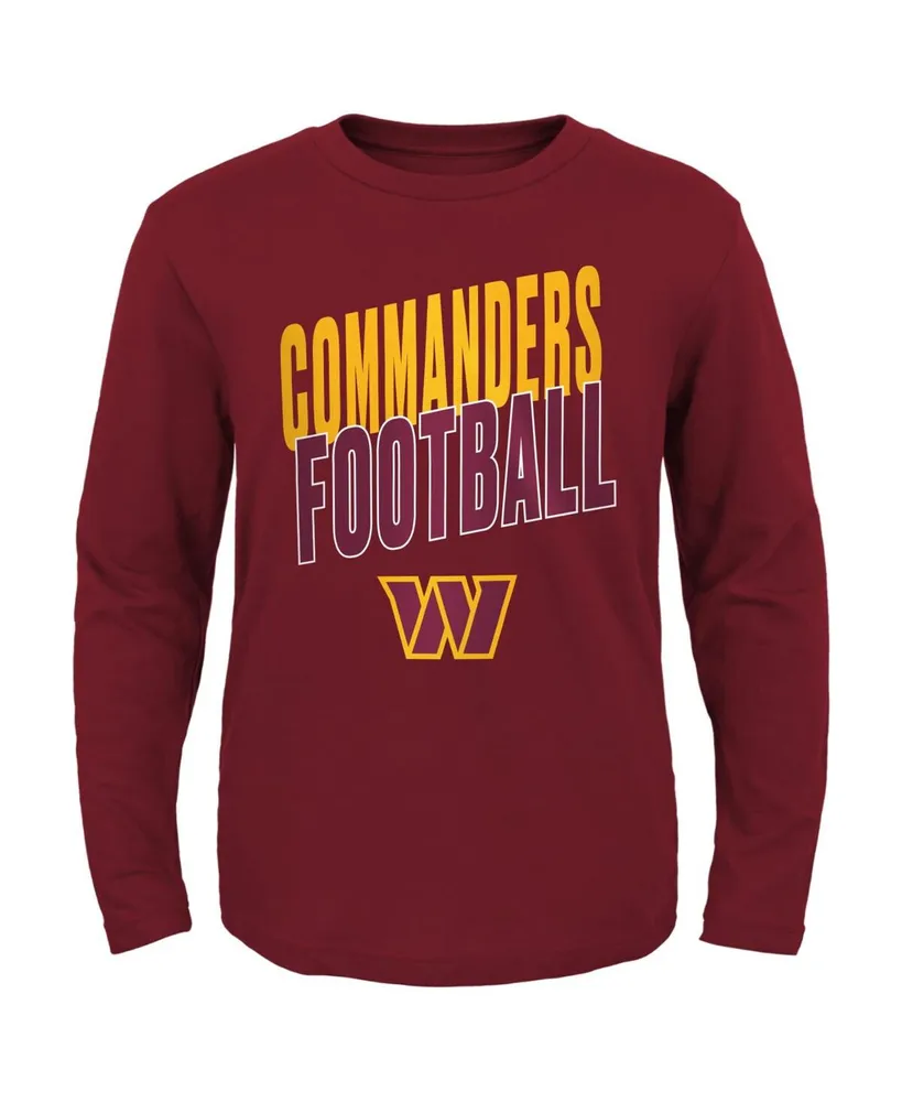 Big Boys Burgundy Washington Commanders Showtime Long Sleeve T-shirt