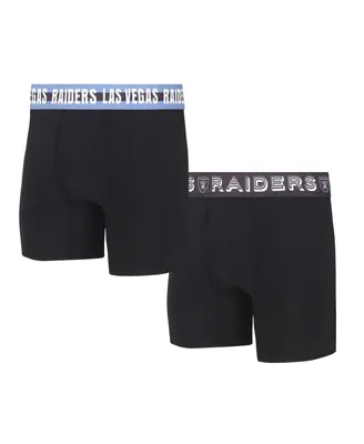 Men's Concepts Sport Las Vegas Raiders Gauge Knit Boxer Brief Two-Pack