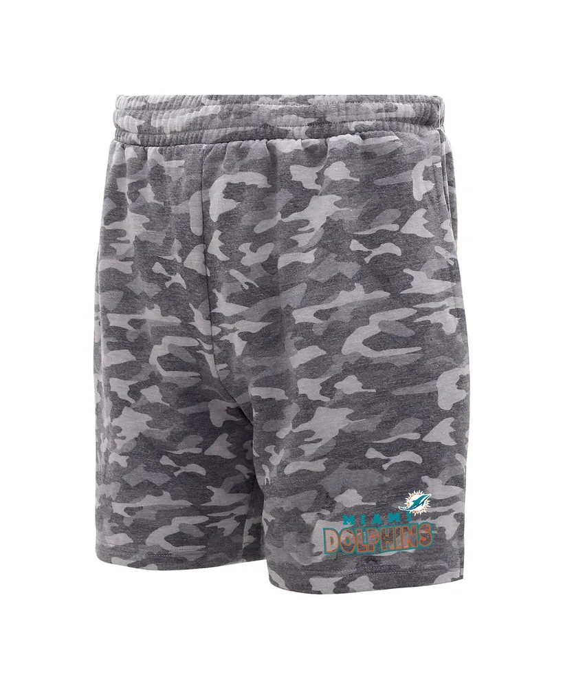 Men's Concepts Sport Charcoal Miami Dolphins Biscayne Camo Shorts