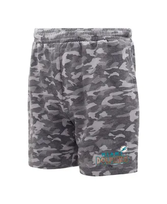 Men's Concepts Sport Charcoal Miami Dolphins Biscayne Camo Shorts