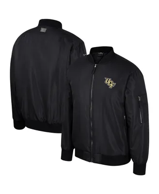 Men's Colosseum Black Ucf Knights Full-Zip Bomber Jacket