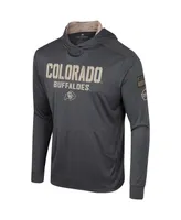 Men's Colosseum Charcoal Colorado Buffaloes Oht Military-Inspired Appreciation Long Sleeve Hoodie T-shirt