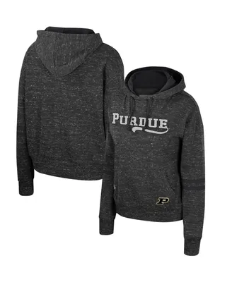 Women's Colosseum Charcoal Purdue Boilermakers Catherine Speckle Pullover Hoodie
