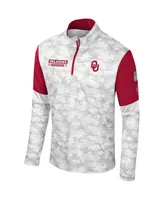 Men's Colosseum Camo Oklahoma Sooners Oht Military-Inspired Appreciation Tomahawk Quarter-Zip Sweatshirt