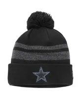 Men's New Era Black Dallas Cowboys Dispatch Cuffed Knit Hat with Pom