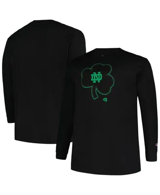 Men's Profile Black Notre Dame Fighting Irish Big and Tall Pop Long Sleeve T-shirt