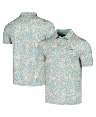 Men's Flomotion Blue The Players Coral Reef Polo Shirt