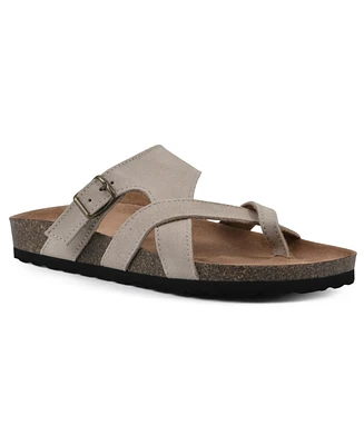 White Mountain Women's Graph Footbed Sandals