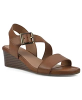 White Mountain Women's Brux Asymmetrical Wedge Sandals