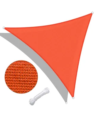 11 Ft 97% Uv Block Triangle Sun Shade Sail Heavy Duty Hdpe Canopy Garden Yard