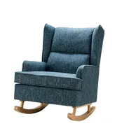 Batter son Modern Wingback Rocking Accent Chair With Solid Wooden legs