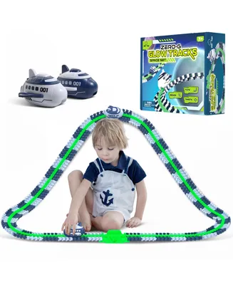 Usa Toys Zero G Space Glow Race Track for Kids- 258pc - Assorted Pre