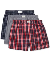 Tommy Hilfiger Men's 3-Pack Classic Printed Cotton Poplin Boxers