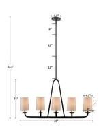 Ink+Ivy Serenitie 5-Light Linear Chandelier