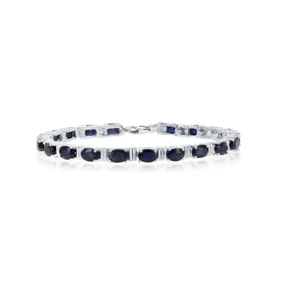 Sterling Silver Gem Tennis Bracelet