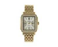 Peugeot Women's Gold Tank Bracelet Watch with Panther Link Gold-Tone Bracelet Strap