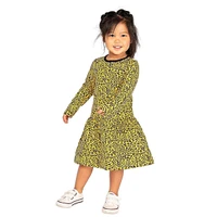 Mightly Girls Fair Trade Organic Cotton Long Sleeve Drop Waist Dress