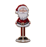 Bead embroidery kit on wood Christmas Santa - Assorted Pre