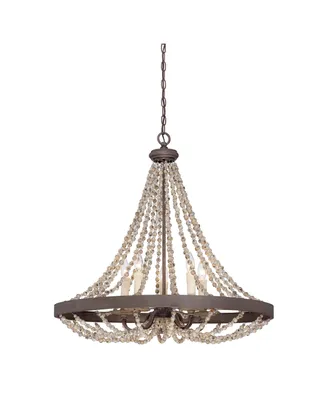 Mallory by Brian Thomas 5-Light Pendant in Fossil Stone