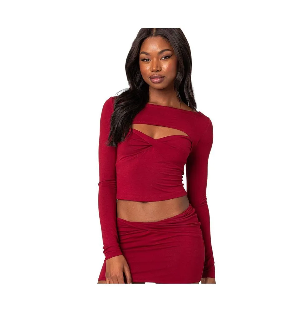 Women's Lara cut out twist front top