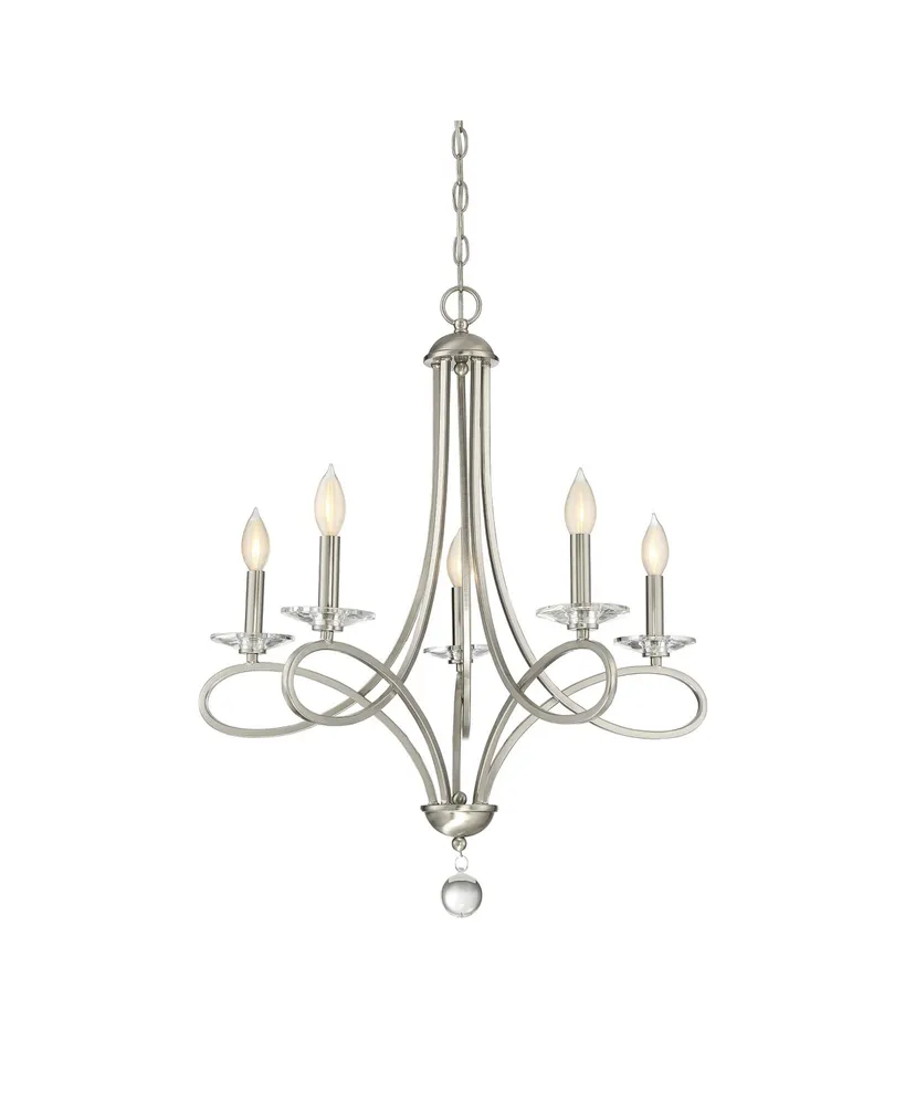 Trade Winds Lighting 5-Light Chandelier In Brushed Nickel