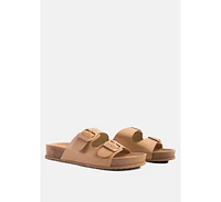 Womens Minata Platform Buckled Slide Sandals