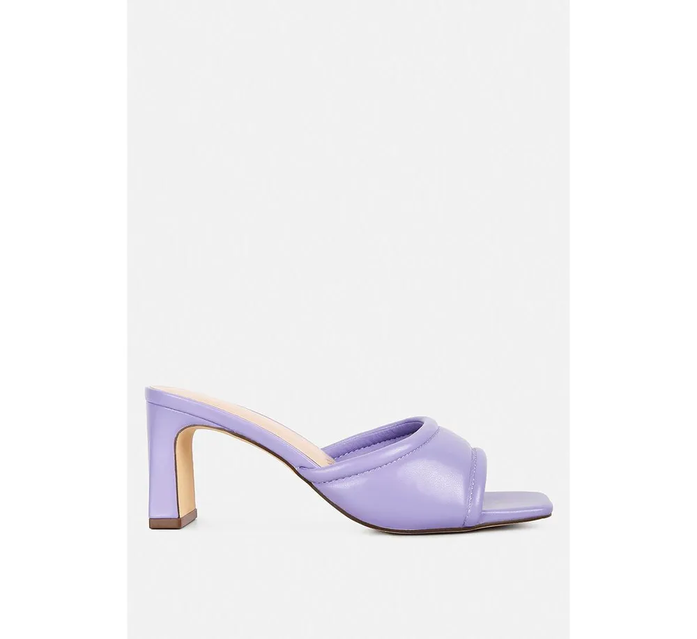 Women's Celine Quilted Italian Block Heel Sandals