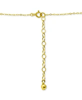 Giani Bernini Cubic Zirconia Baguette Framed Pendant Necklace in 18k Gold-Plated Sterling Silver, 16" + 2" extender, Created for Macy's