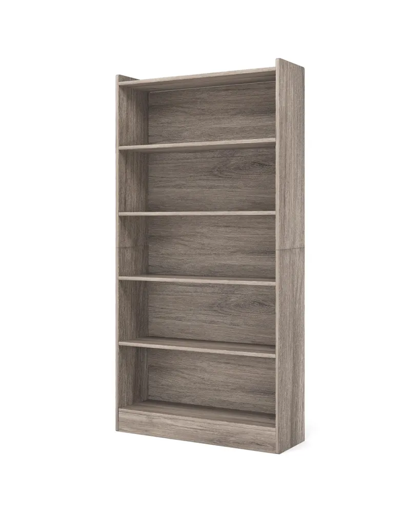 Tribe signs 72-inch Tall Bookcase, Modern 6-Tier White Library Bookshelf with Storage Shelves for Bedroom Living Room
