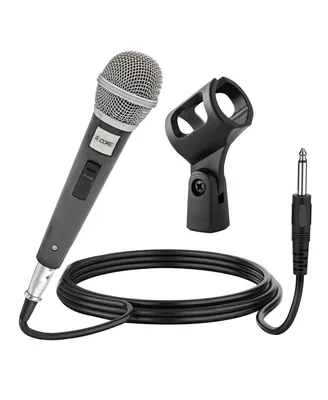 5 Core Microphone Karaoke Professional Dynamic Xlr Wired Mic w On/Off Switch Pop Filter Cardioid Unidirectional Pickup w Cable Mic Holder - Pm 18
