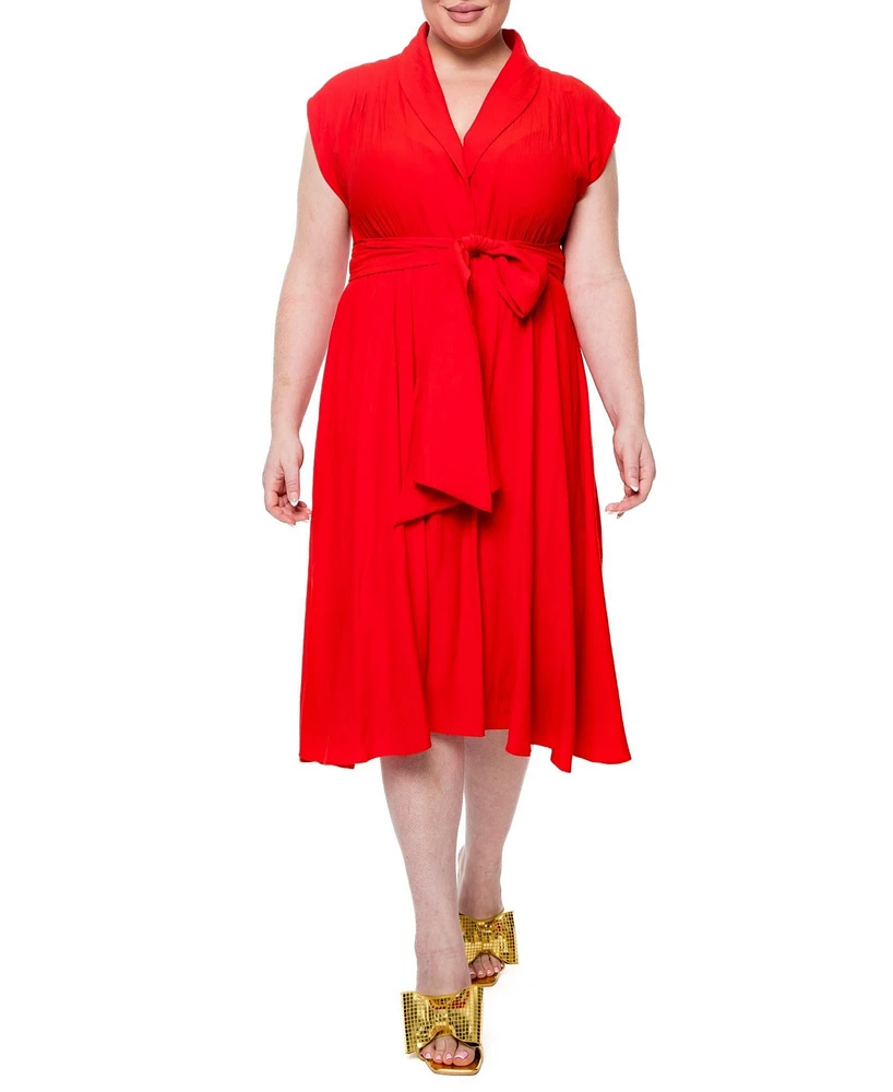 Meghan Fabulous Plus Size Honeysuckle Midi Dress