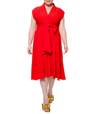 Meghan Fabulous Plus Size Honeysuckle Midi Dress