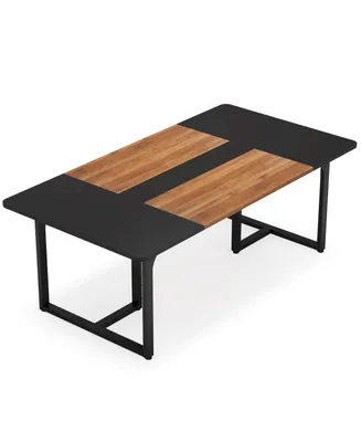 Tribe signs Rectangle Conference Table, Business Style Large Office Conference with Strong Metal Legs